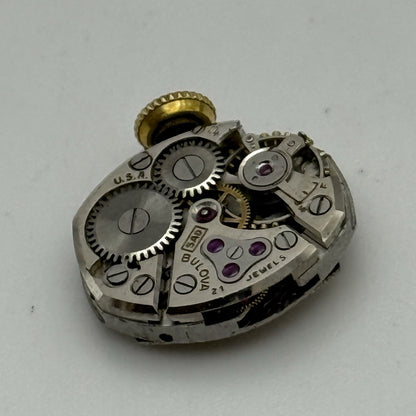 13.1mm Running Vintage Ladies Bulova 5AD Manual Wind Swiss Watch Movement PARTS