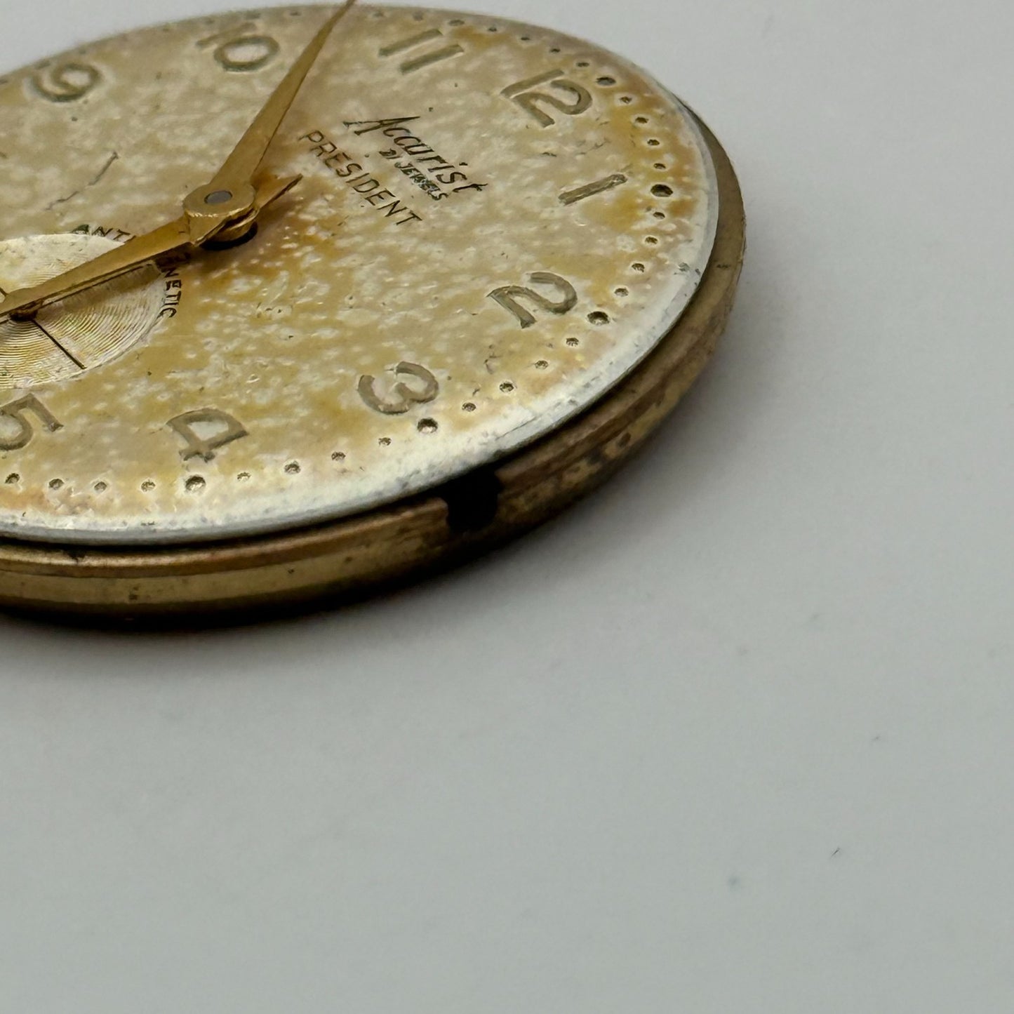 AS 1002 984 Watch Movement Accurist President Manual Wind Vintage Parts 29.7mm