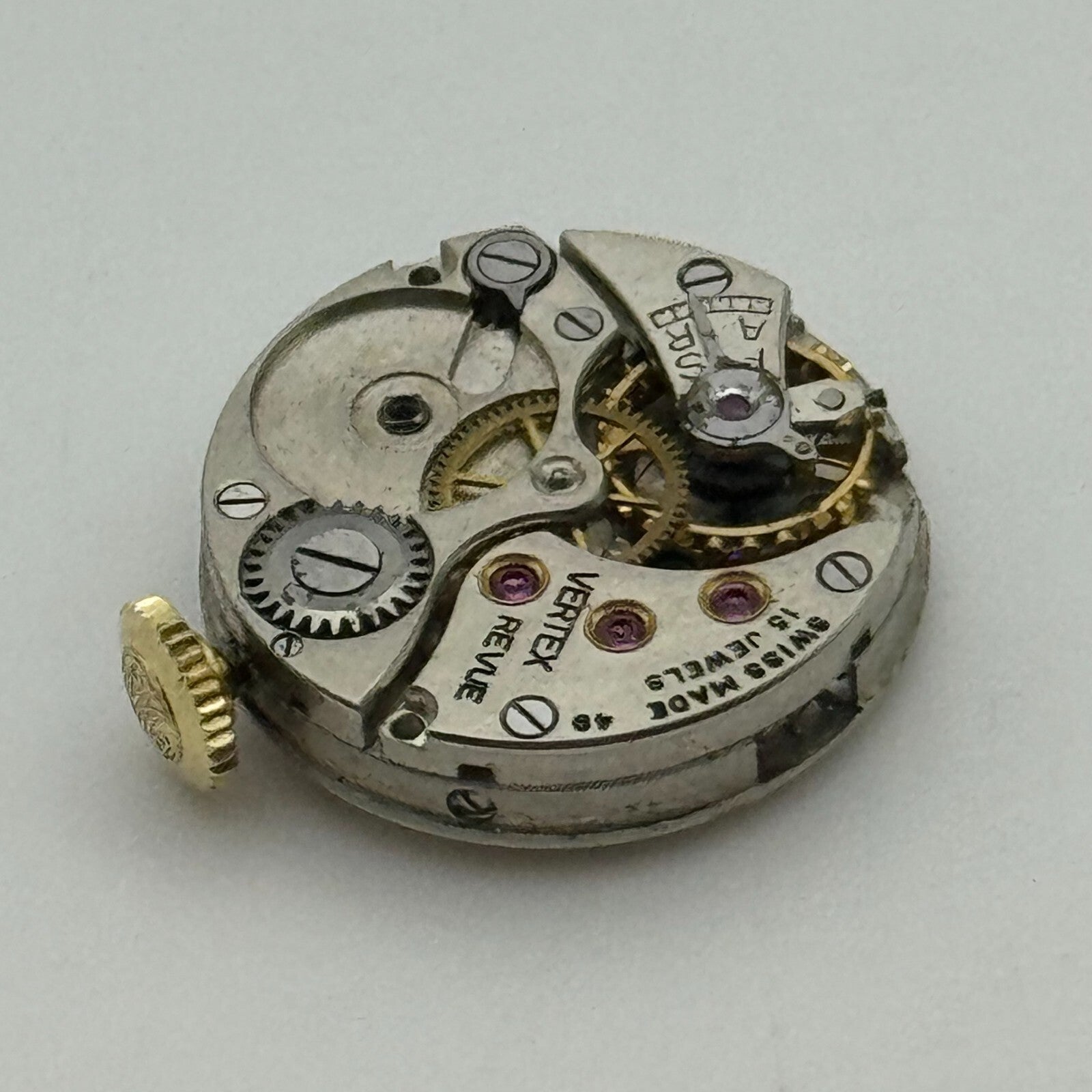 19.7mm Ladies Vertex Revue 49 Manual Wind 15 Jewels Swiss Watch Movement PARTS