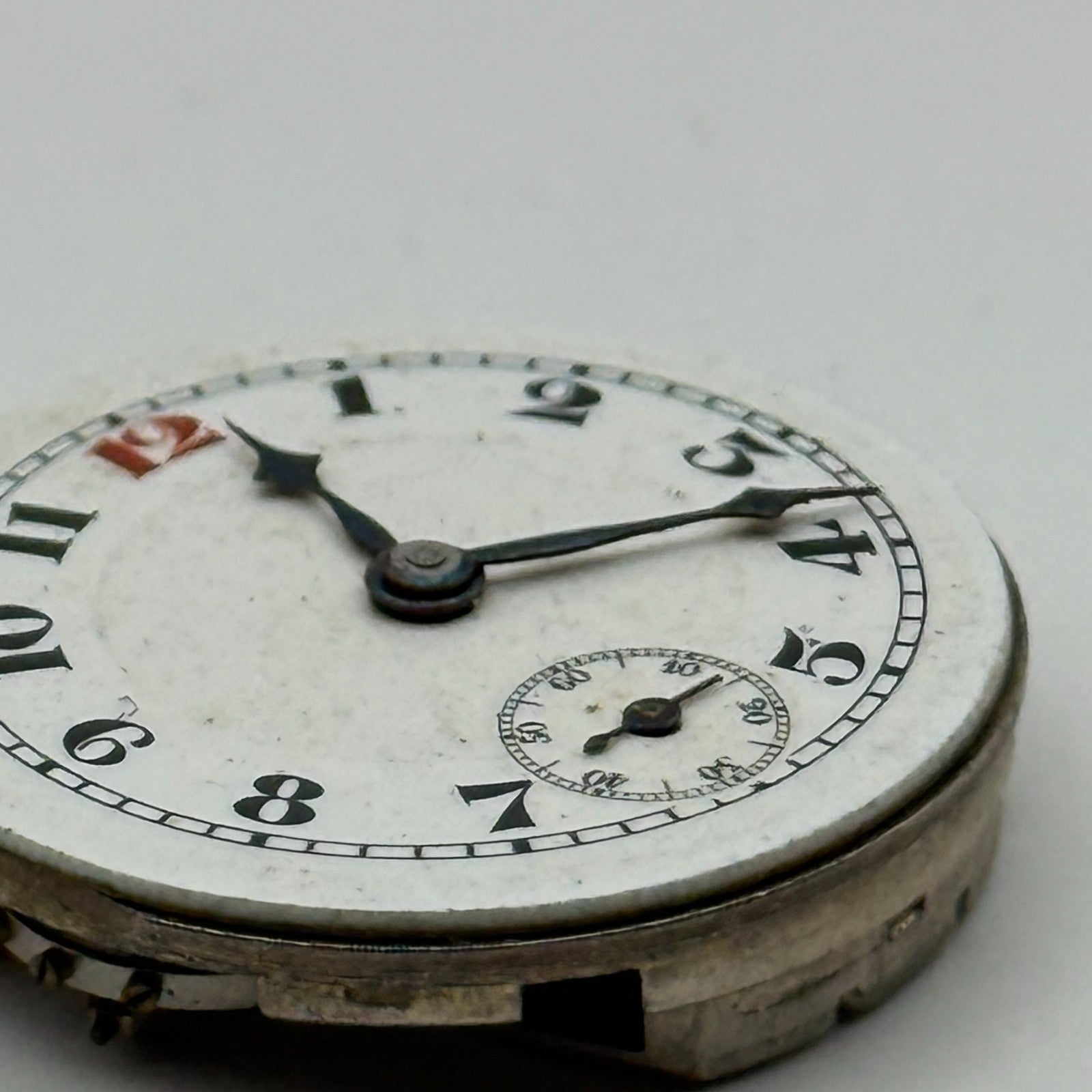 Buren 15 Jewels Trench Watch Movement Manual Wind Vintage Parts Repair 23.5mm