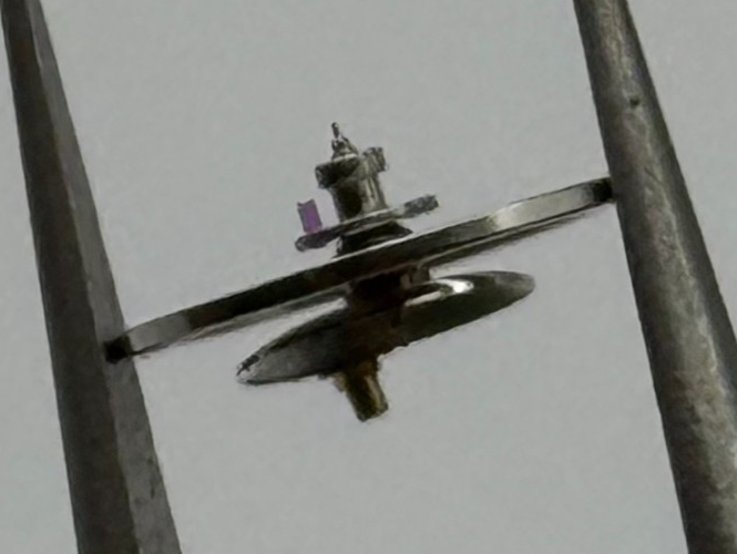 BFG 910 Balance Wheel Complete And Spring 525 Watch Movement Parts NOS