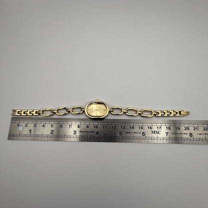 Infinite Ladies Quartz Watch Oval Dial Gold Tone Bracelet Japan Working 19mm