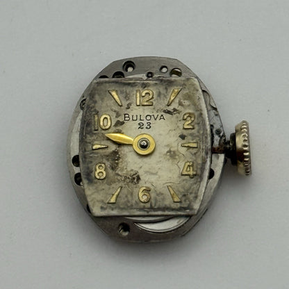 13.1mm Vintage Ladies Bulova 5AD Manual Wind Swiss Watch Movement PARTS REPAIR