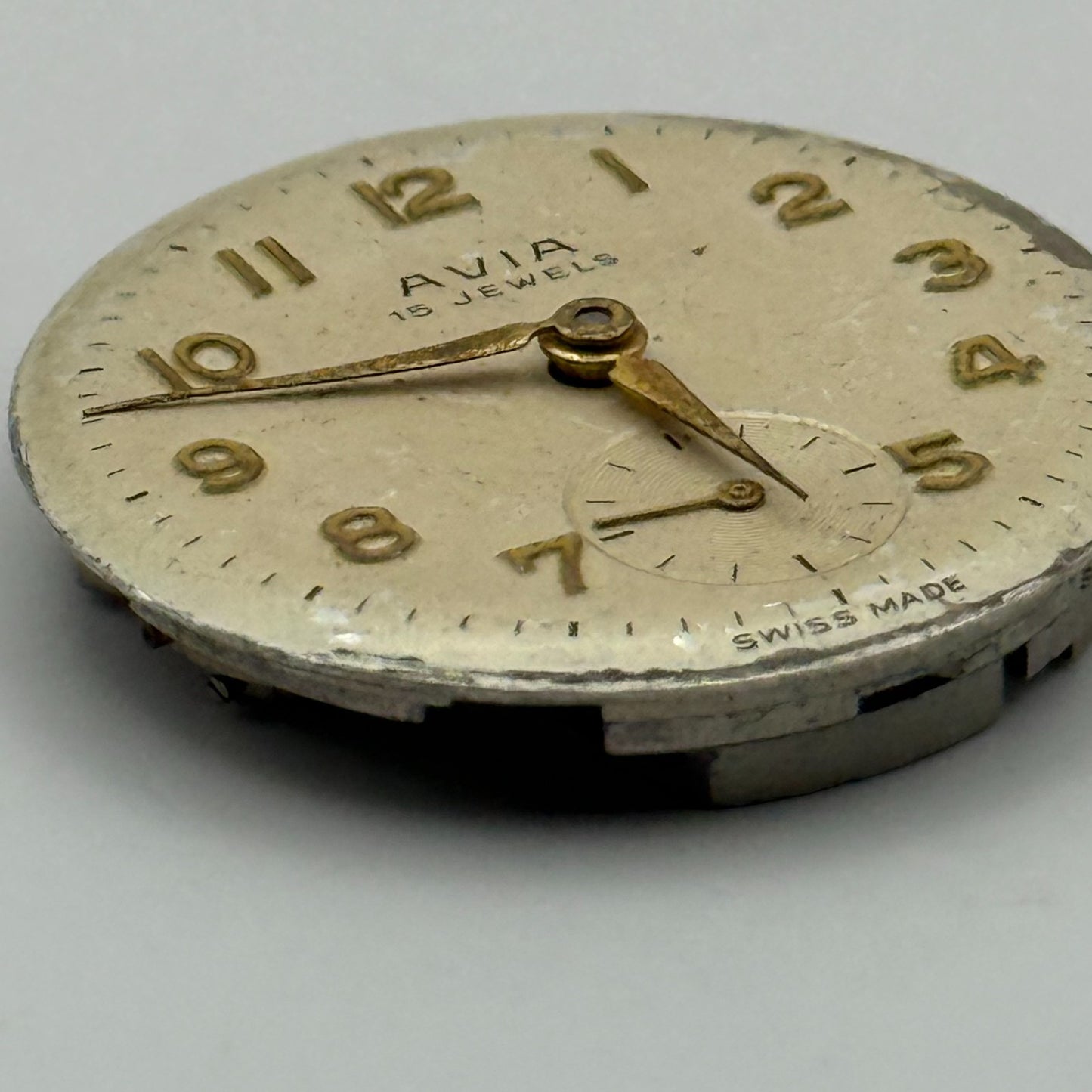 Avia AS 1123 1124 Watch Movement Manual Wind Vintage Swiss Parts Repair 23.5mm