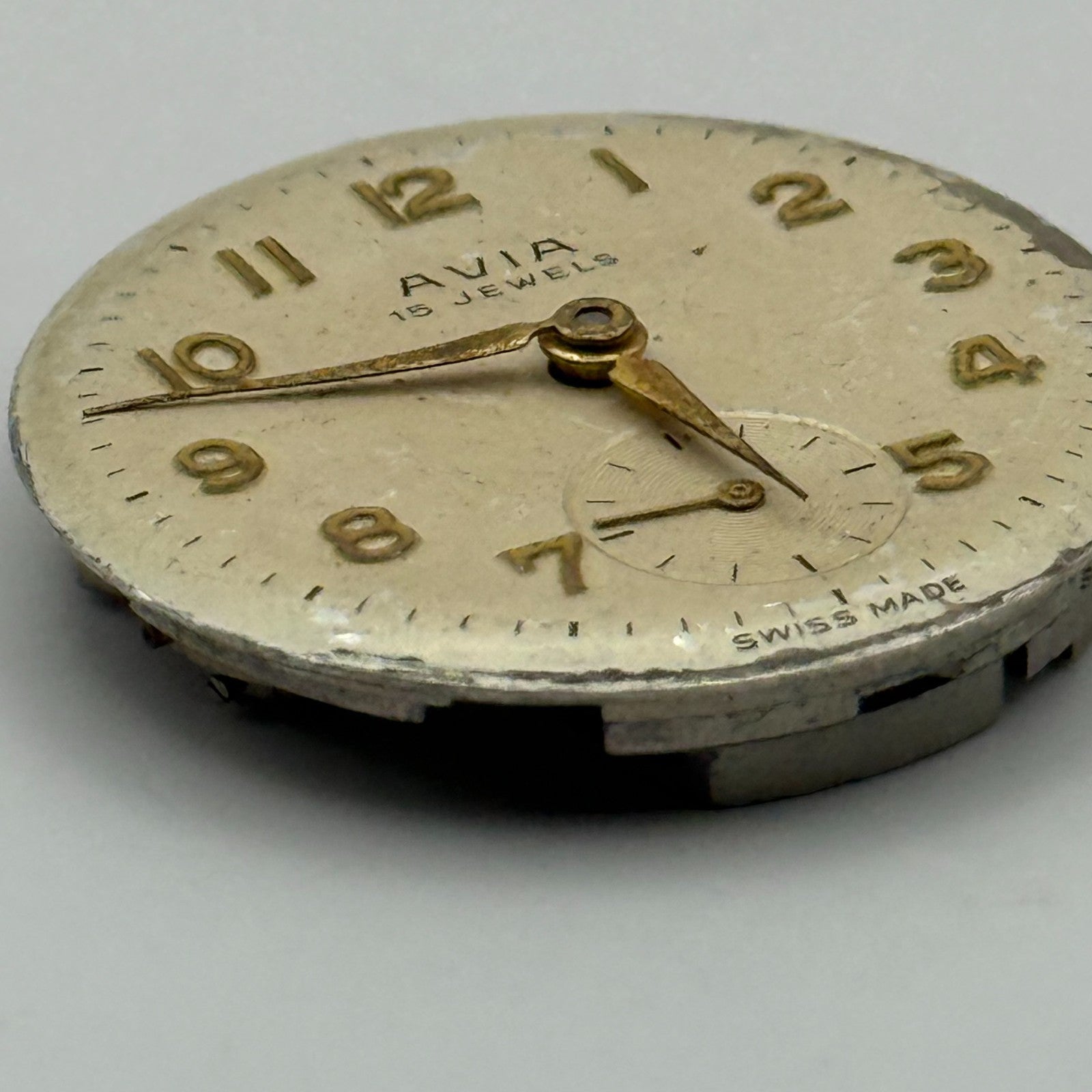 Avia AS 1123 1124 Watch Movement Manual Wind Vintage Swiss Parts Repair 23.5mm