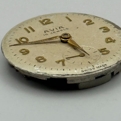 Avia AS 1123 1124 Watch Movement Manual Wind Vintage Swiss Parts Repair 23.5mm