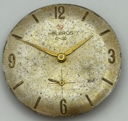 25.9mm Helbros PS32 Manual Wind Swiss 7 Jewels Watch Movement Vintage PARTS