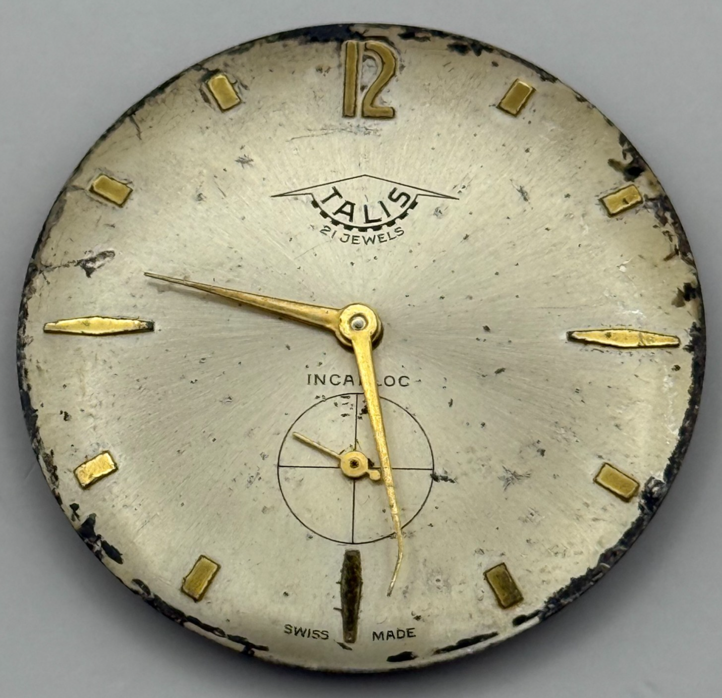 Peseux P 320 Talis Watch Movement Manual Wind Vintage Swiss Parts Repair 23.5mm