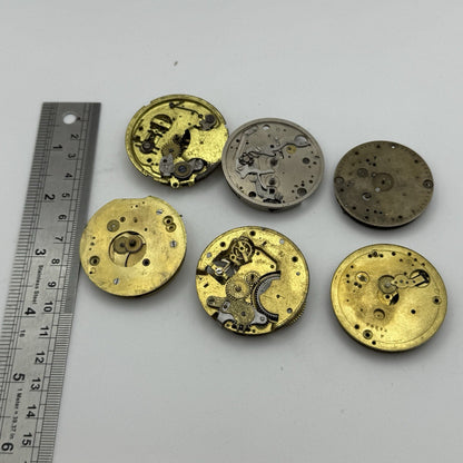 Bundle Mixed Antique / Vintage Pocket Watch Movements Joblot PARTS REPAIR SPARES
