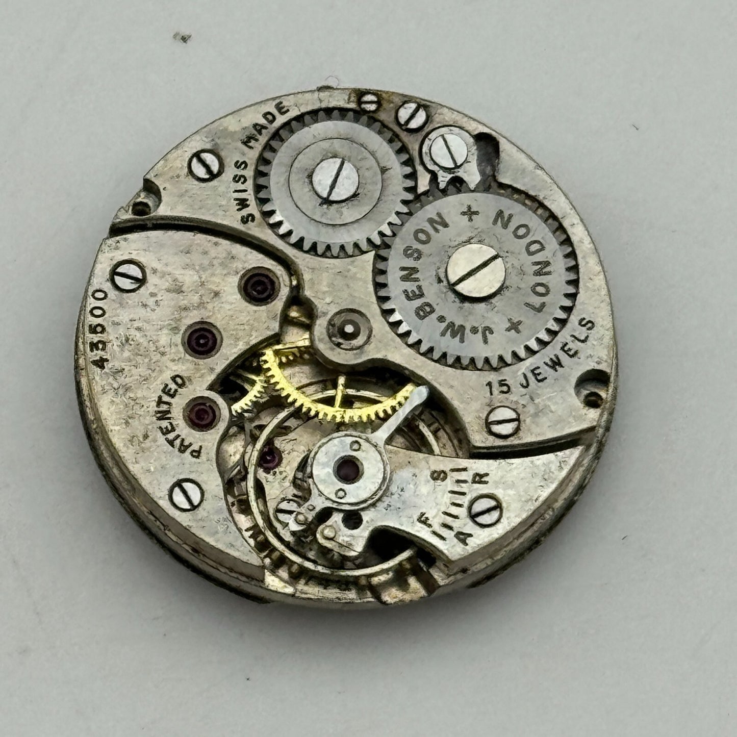 23.6mm Cyma Ref 374a Tavannes J W Benson Manual Wind Swiss Watch Movement PARTS