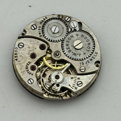 23.6mm Cyma Ref 374a Tavannes J W Benson Manual Wind Swiss Watch Movement PARTS