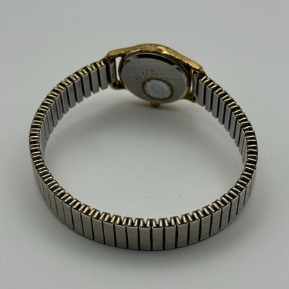 Citizen Ladies Quartz Watch White Dial Two Tone Stretch Band Japan Working 23mm