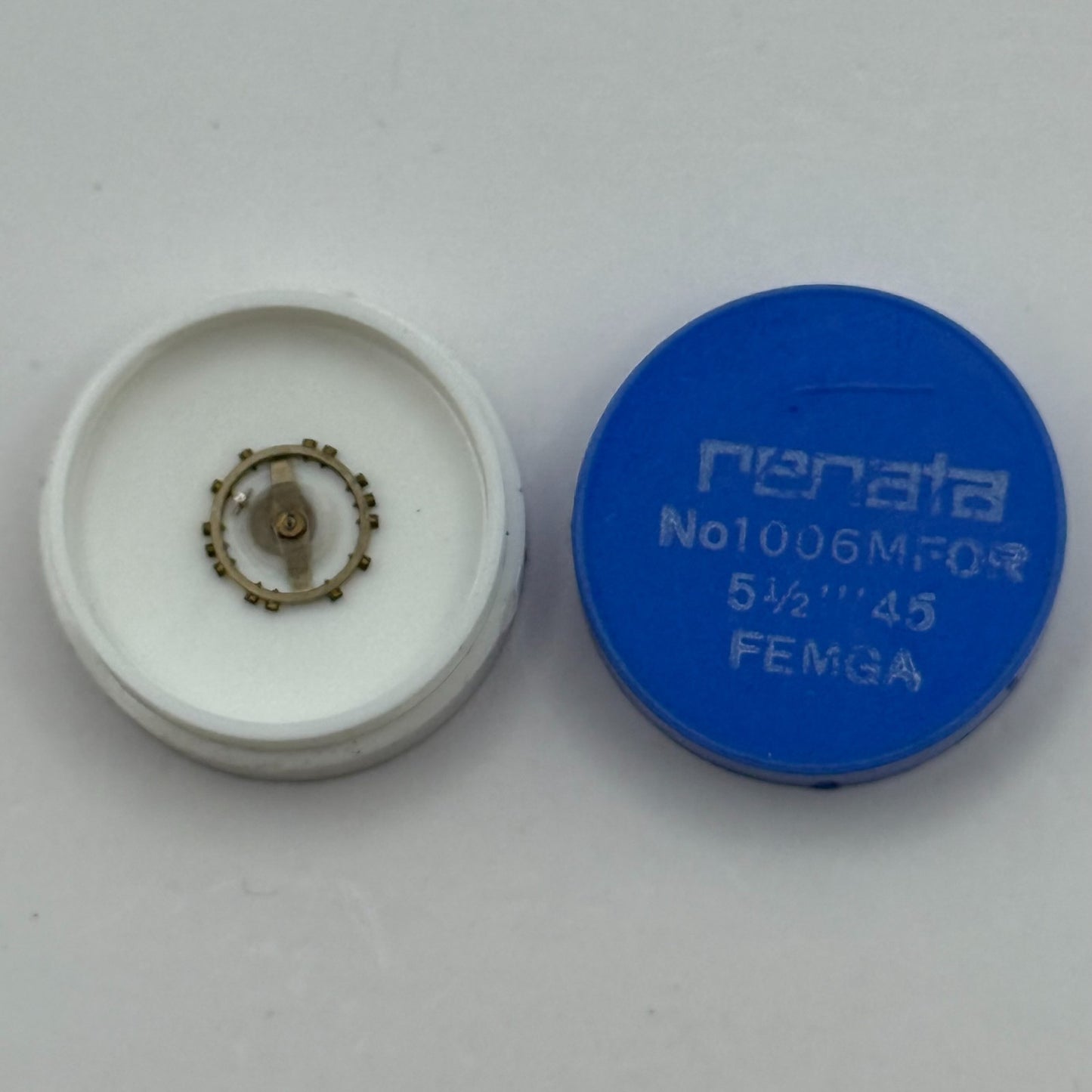 Femga 45 Balance Wheel Complete And Spring 5 1/2''' 1006 M Watch Movement Parts 