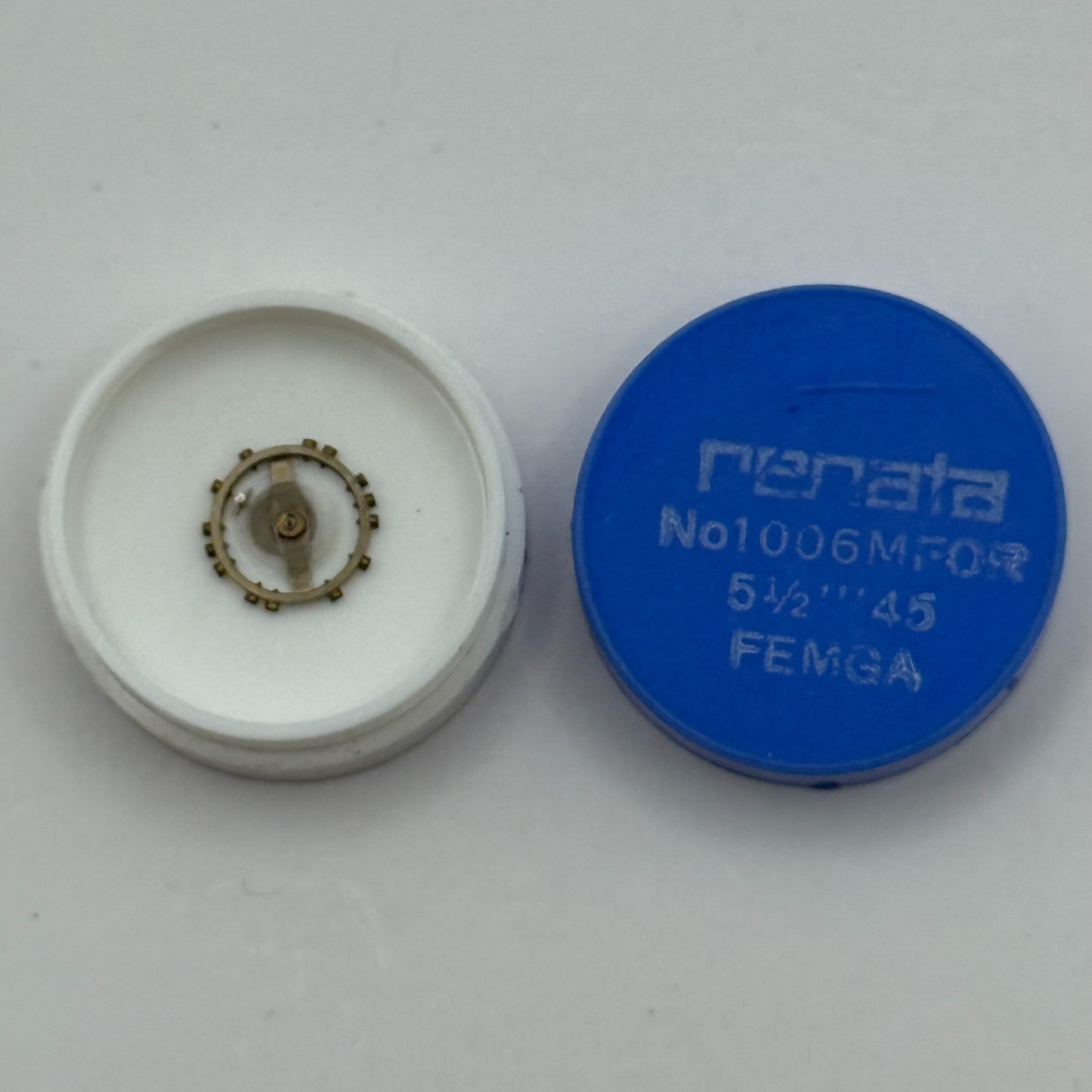 Femga 45 Balance Wheel Complete And Spring 5 1/2''' 1006 M Watch Movement Parts 