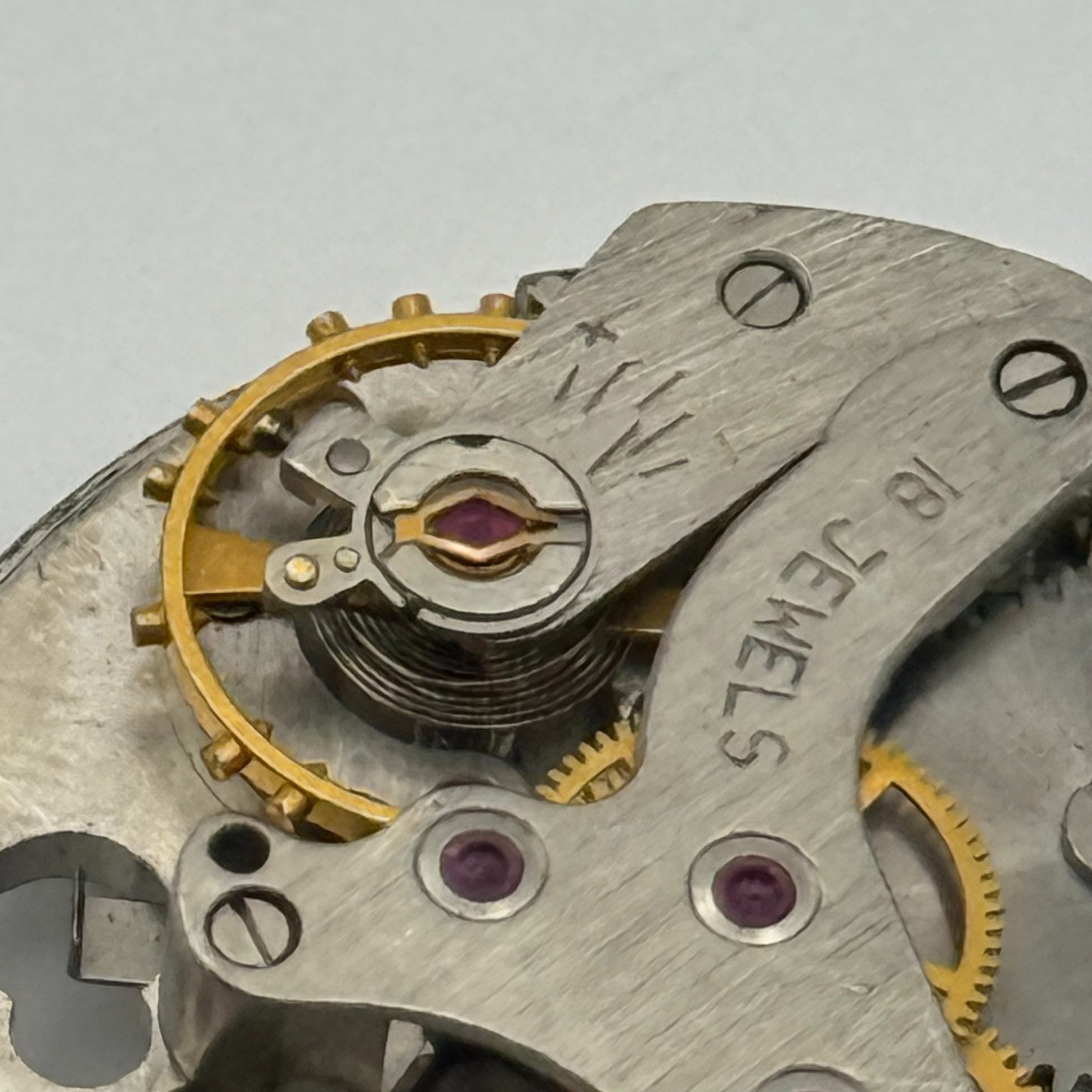 Soviet Poljot ? Alarm Watch Movement Manual Wind Vintage 18 Jewels Parts 26.6mm