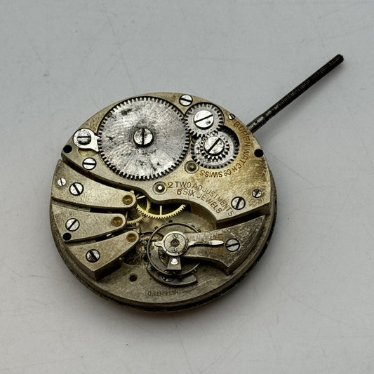 42.7mm Manual Wind Buren Watch Co Higher Grade Pocket Watch Movement FOR PARTS