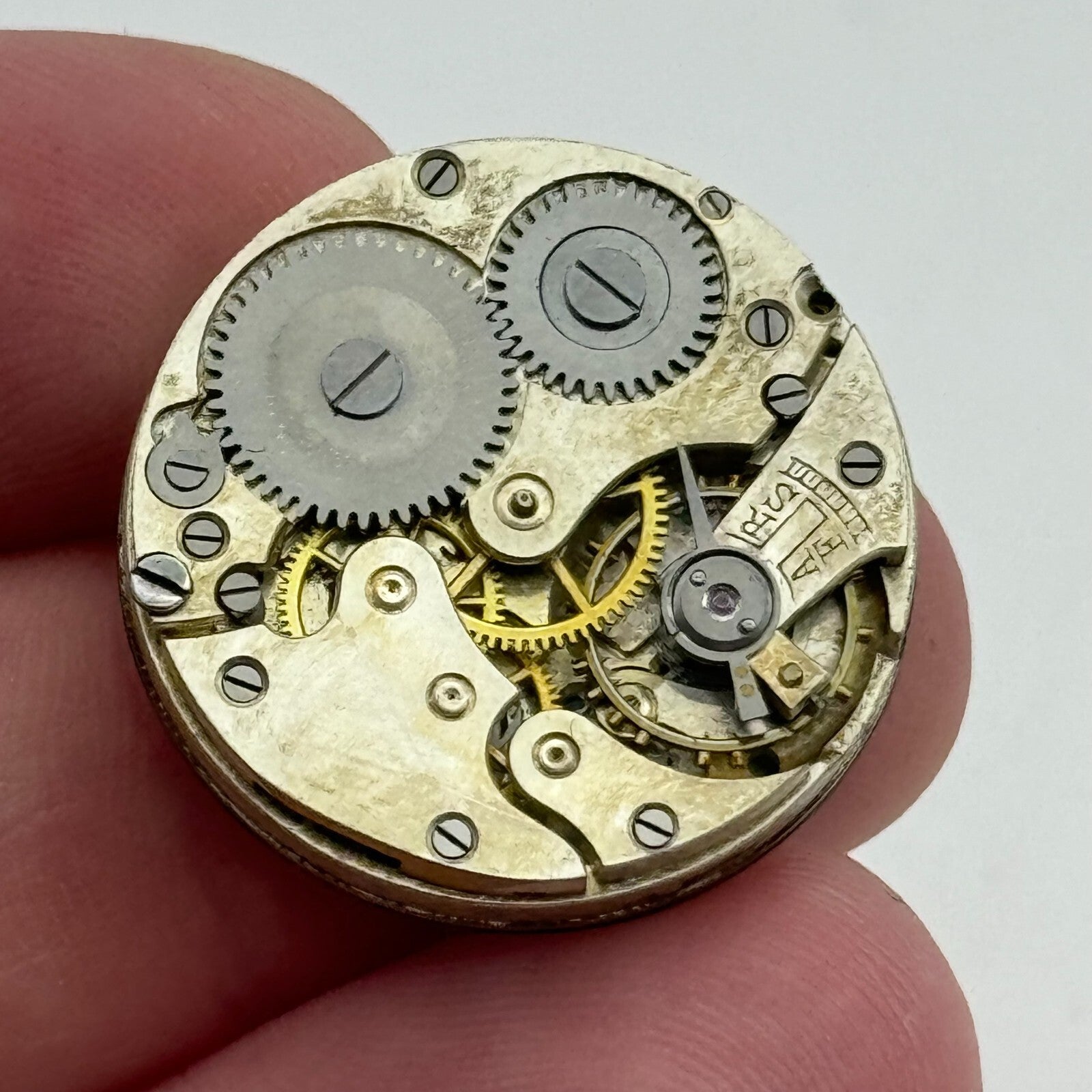 24.9mm Unidentified Balance Intact Trench Watch Movement Manual Wind Swiss PARTS