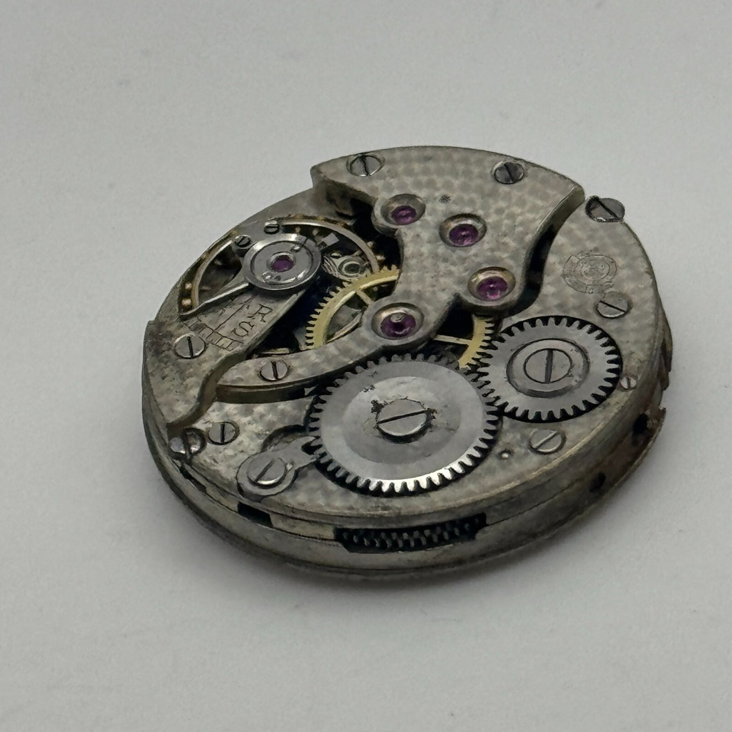 25mm Men's Dreadnought Balance Ok Vintage Swiss Trench Watch Movement PARTS