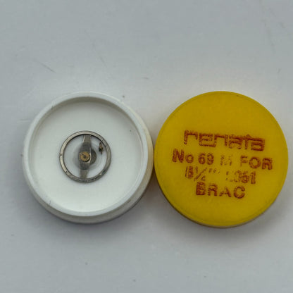 Brac 2051 Balance Wheel Complete And Spring  5½’’’ 69 M Watch Movement Parts NOS