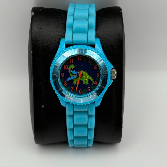 Tikkers Kids Quartz Watch Dinosaur Design Blue Strap Working 28mm New Battery