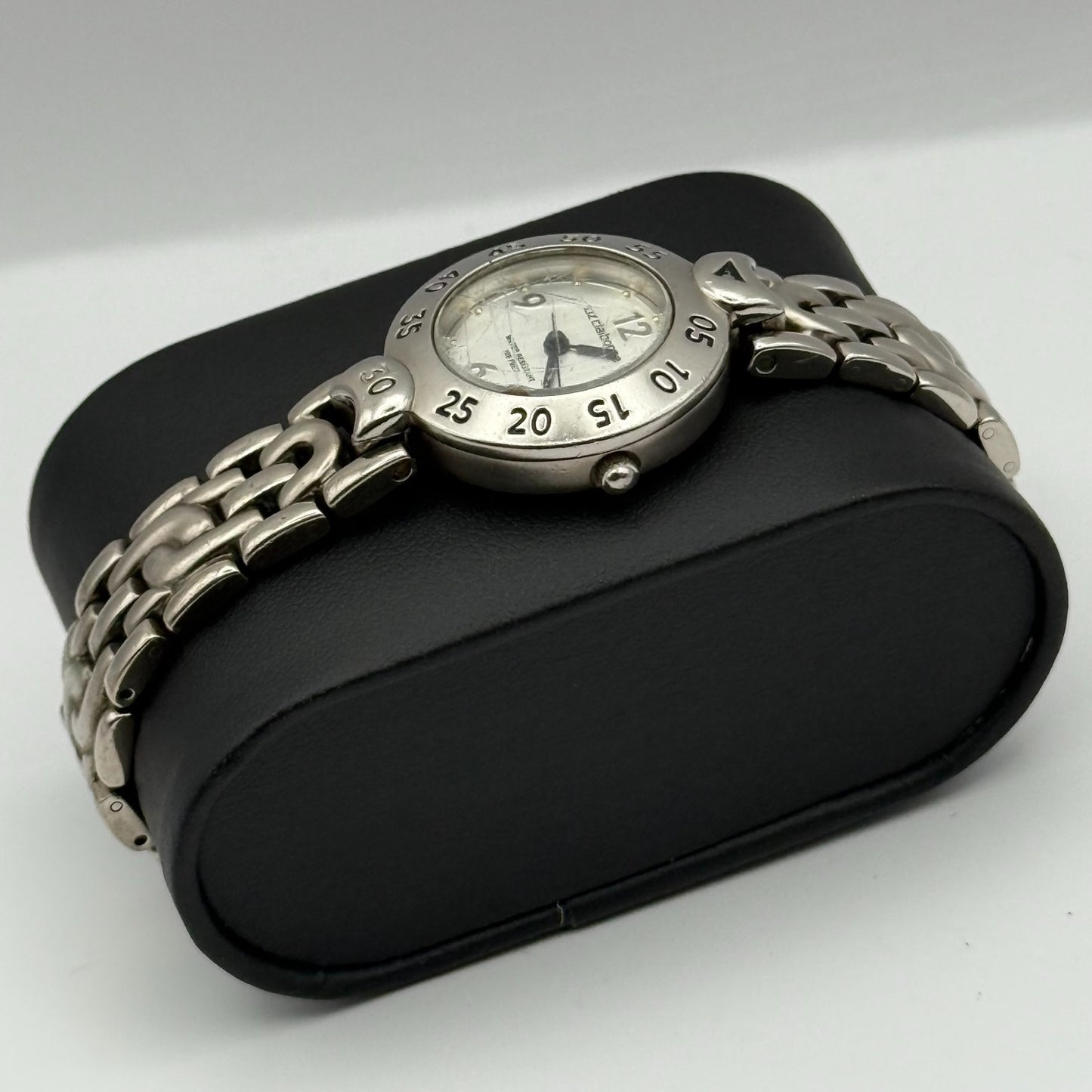 Liz Claiborne Ladies Quartz Watch Silver Tone Bracelet Japan Working 26mm