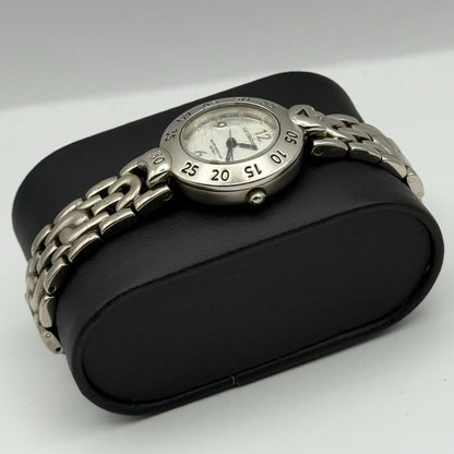 Liz Claiborne Ladies Quartz Watch Silver Tone Bracelet Japan Working 26mm