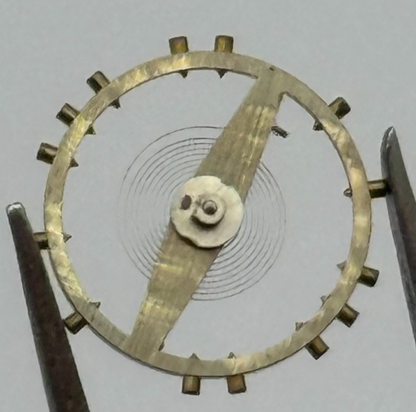 Peseux 320 336 N Balance Wheel Complete And Spring Watch Movement Parts