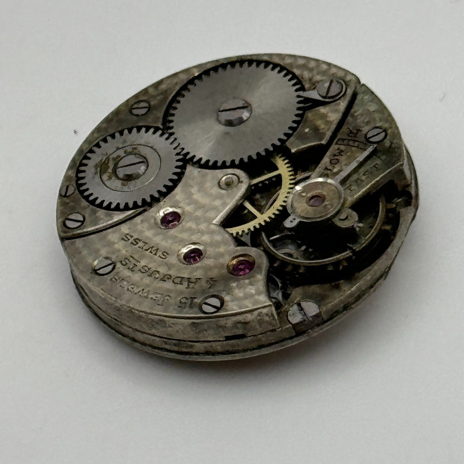 23.2mm Possibly Movado 15 Jewels 4 Adjustments Manual Wind Watch Movement PARTS