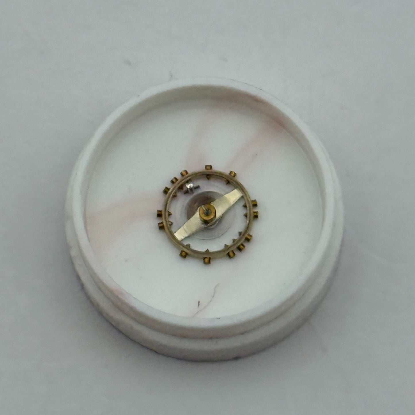 FHF 159 Balance Wheel Complete And Spring 3-10''' 190 M Watch Movement Parts NOS