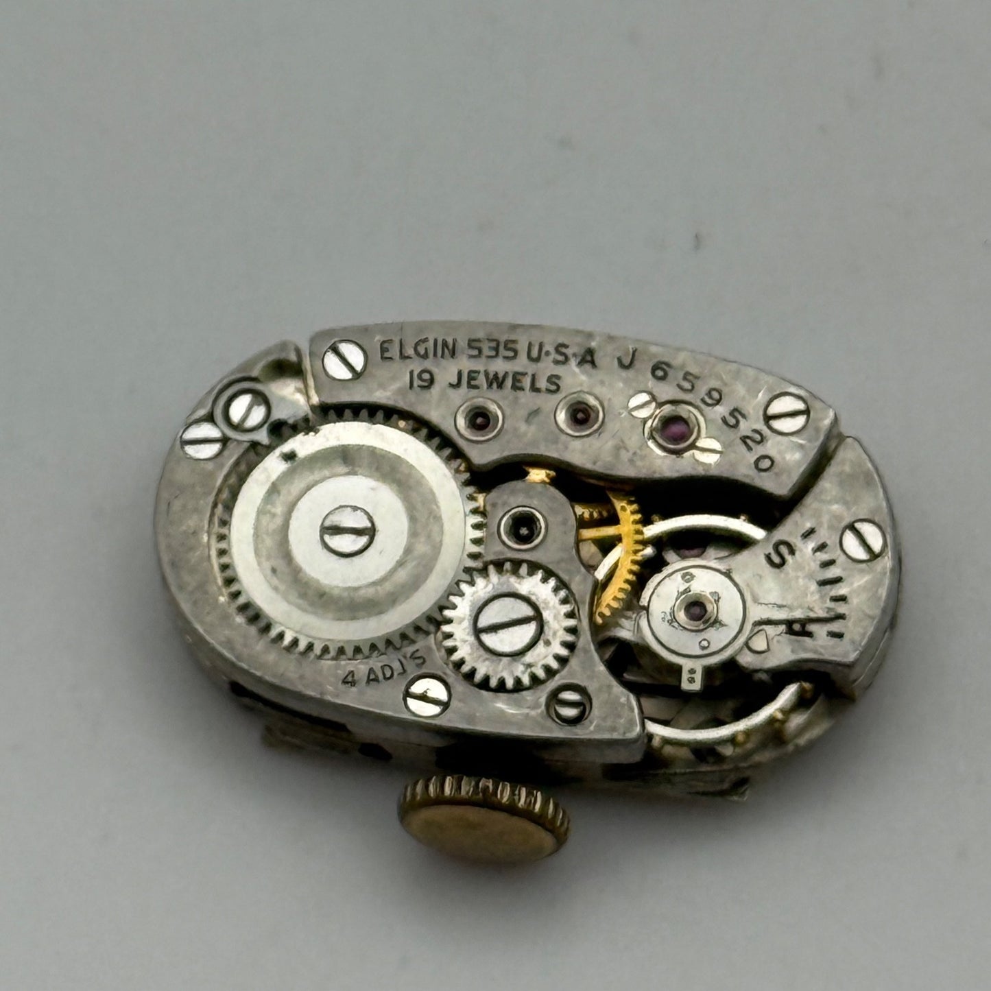 Lady Elgin Grade 535 Model 2 Watch Movement 1948 21/0s American Parts Repair