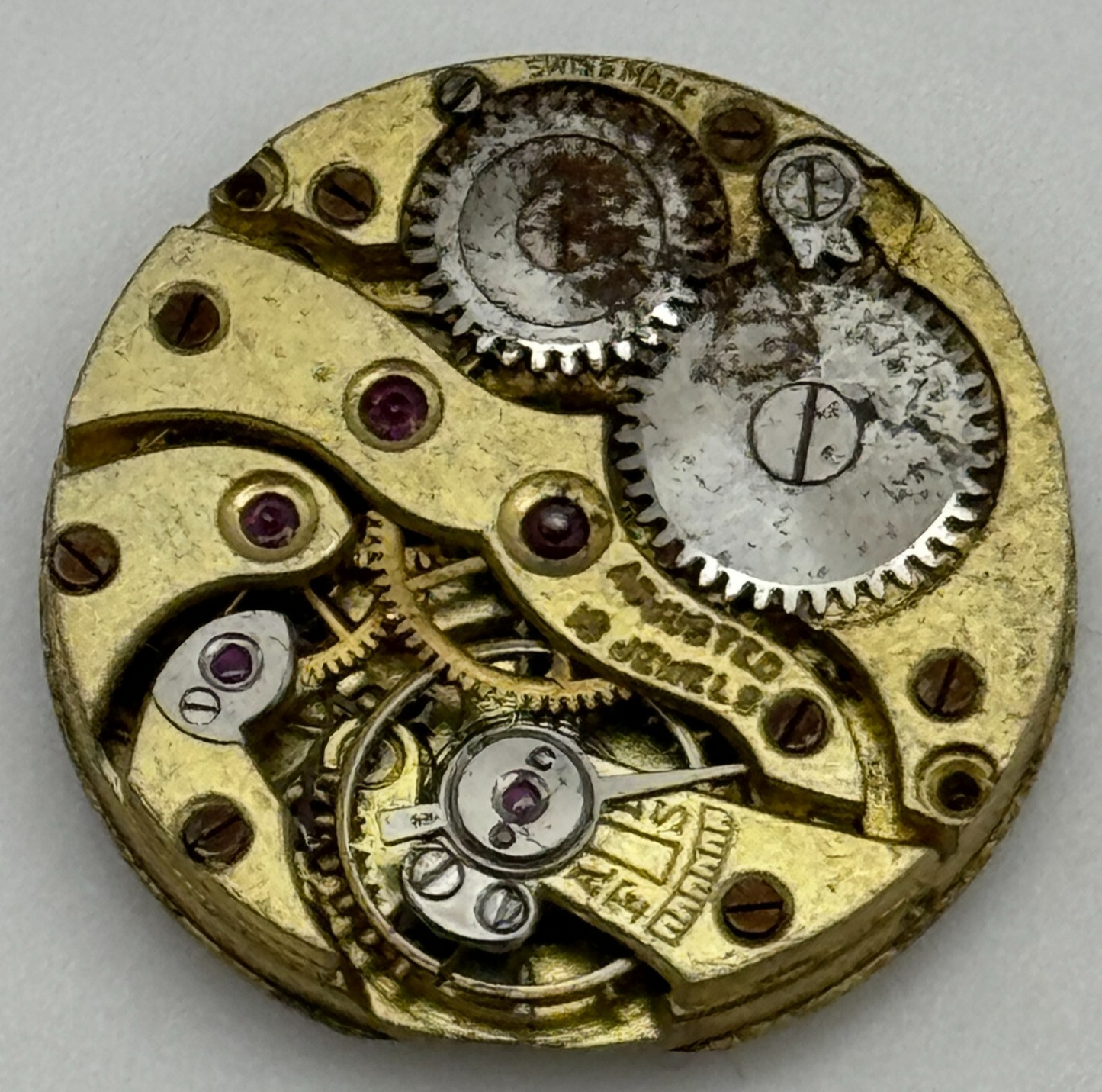 19.8mm Mappin 18 Jewels Sub Seconds Manual Wind Trench Watch Movement PARTS