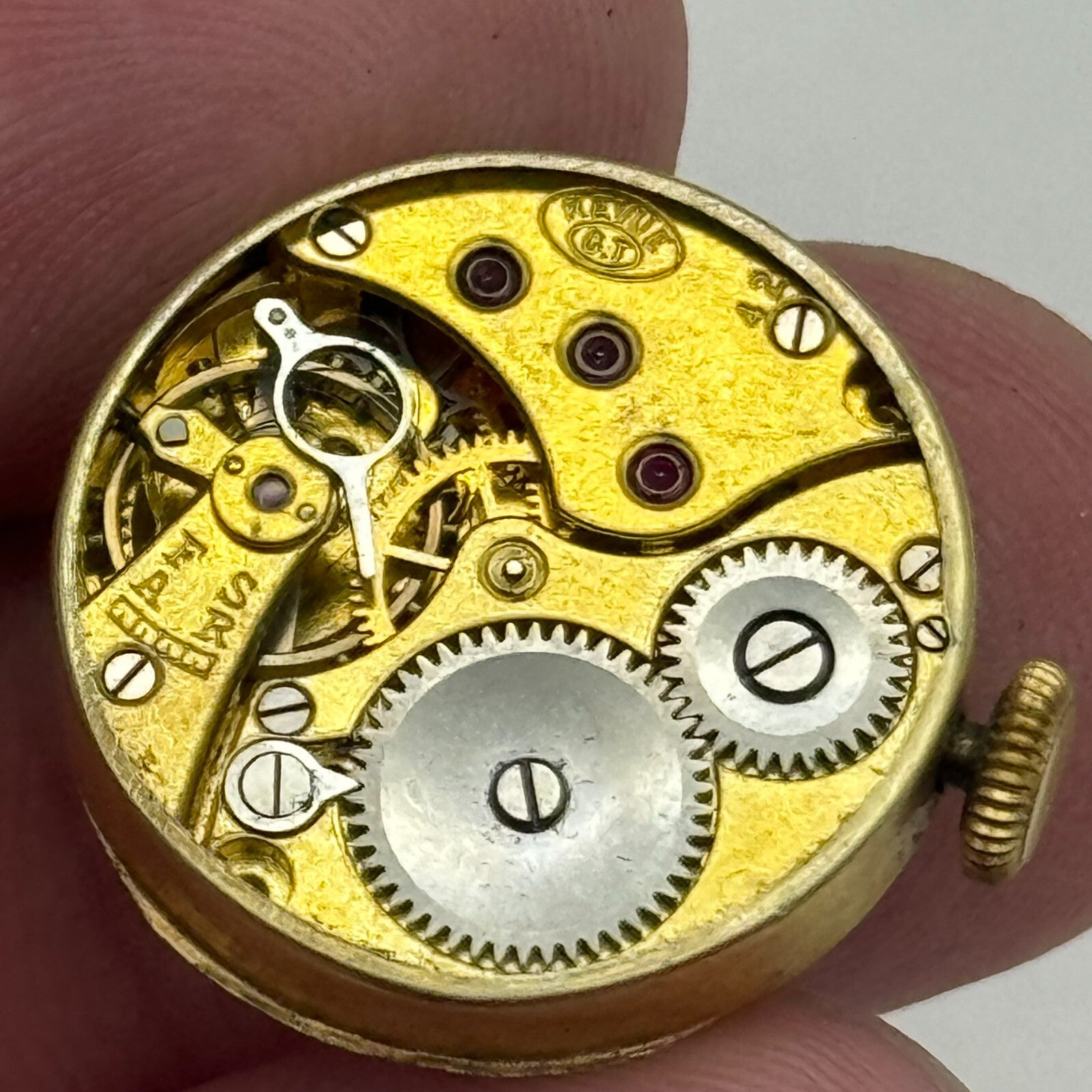 19.9mm Revue GT Cal 42 Manual Wind Watch Movement Swiss Vintage PARTS SPARES