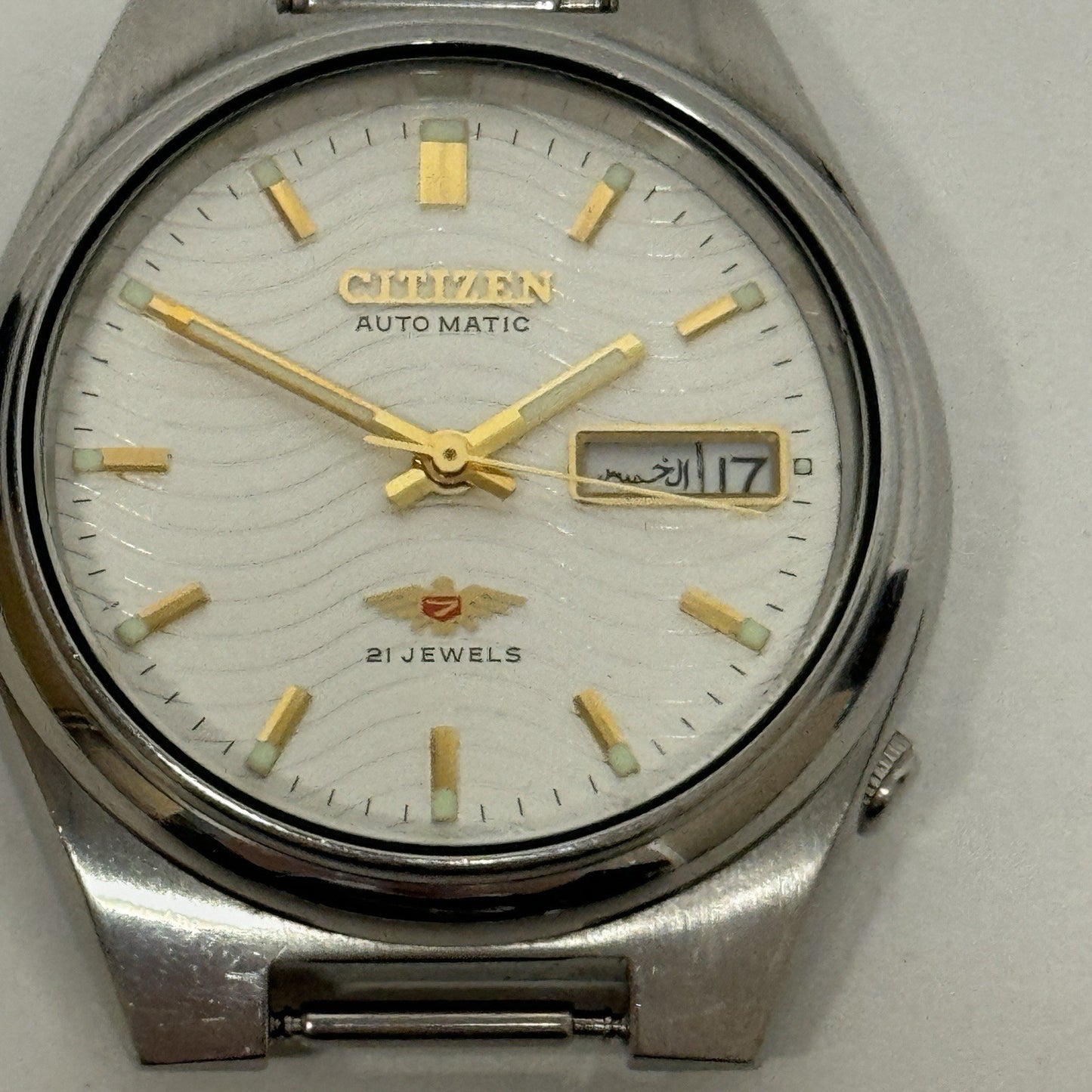 35mm Citizen 8200 Eagle 7 Automatic 4-R35314 Vintage Watch To Restore Arabic
