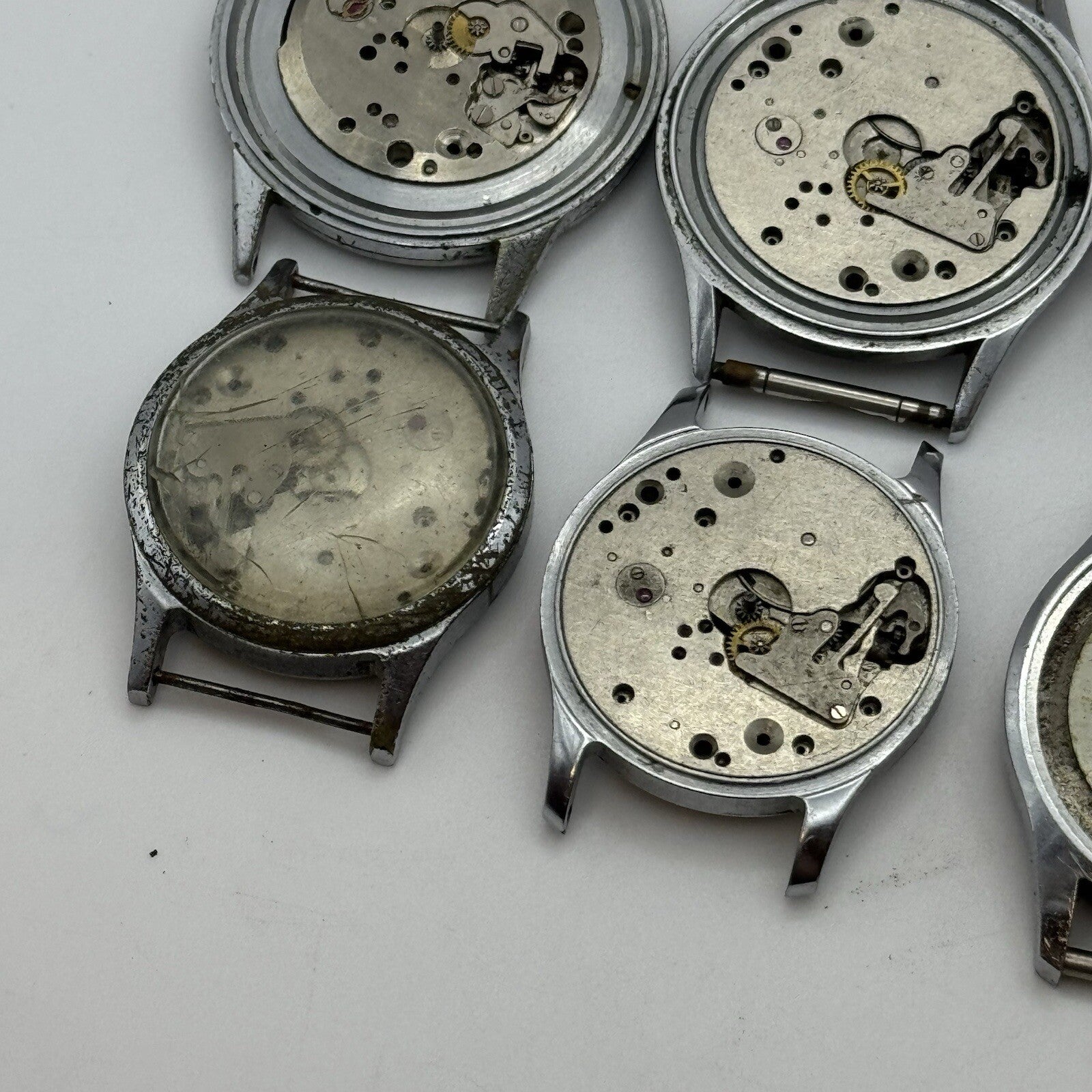 8 x Vintage Soviet Manual Wind Watch Heads For Parts Repair Job Lot Bundle