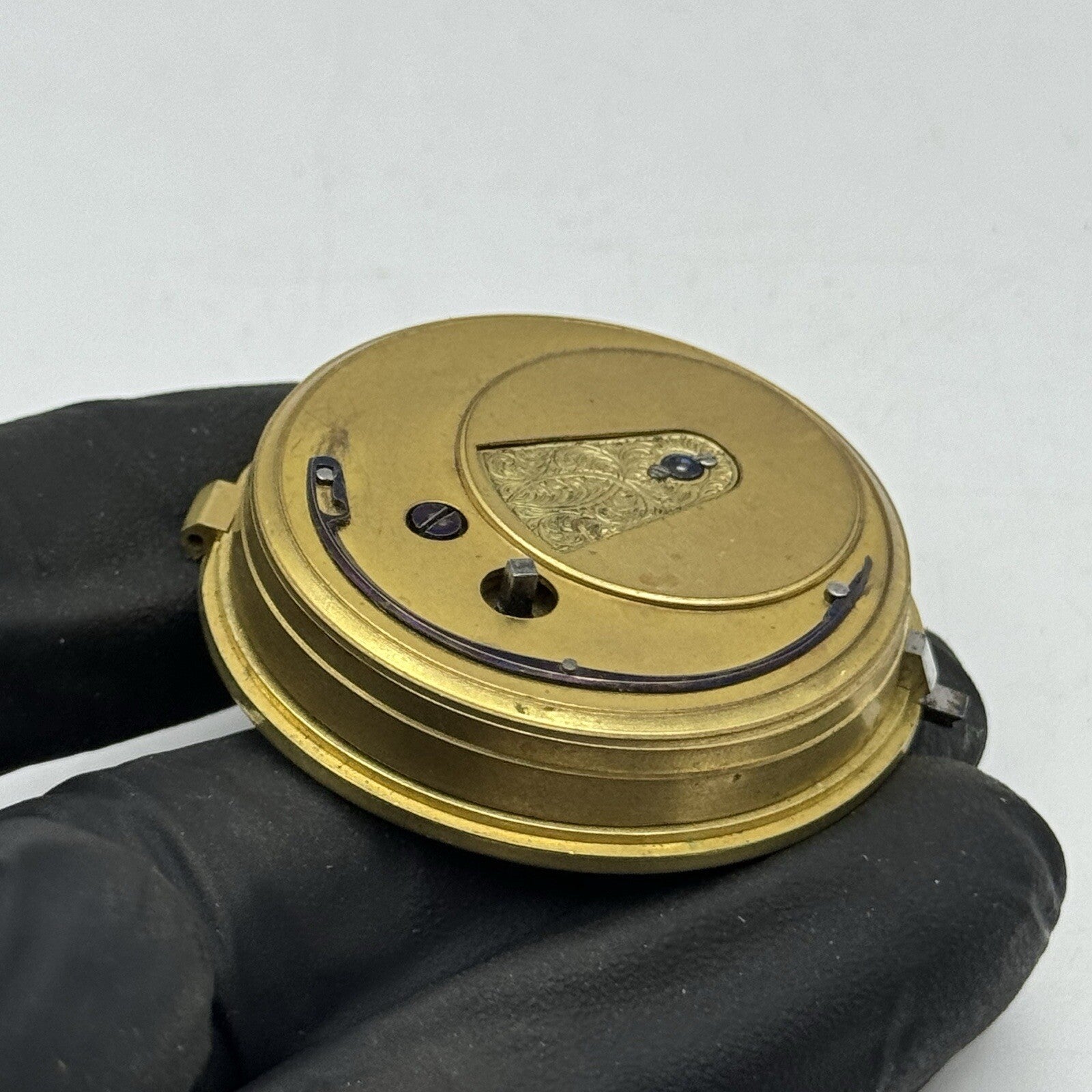 41.7mm J Medcalf Malden Road Antique Fusee Pocket Watch Movement FOR PARTS
