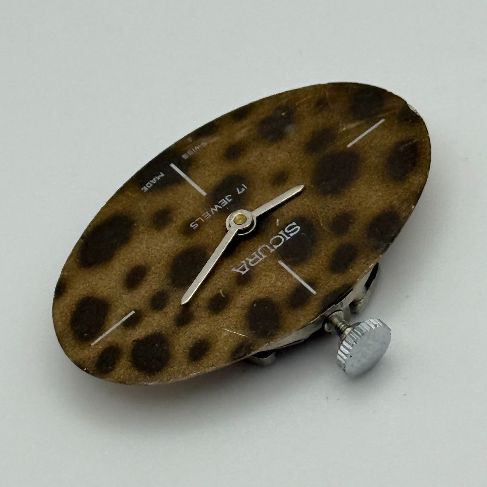 19.6mm Vintage Sicura EB 8467-74 Manual Wind Swiss Watch Movement PARTS REPAIR