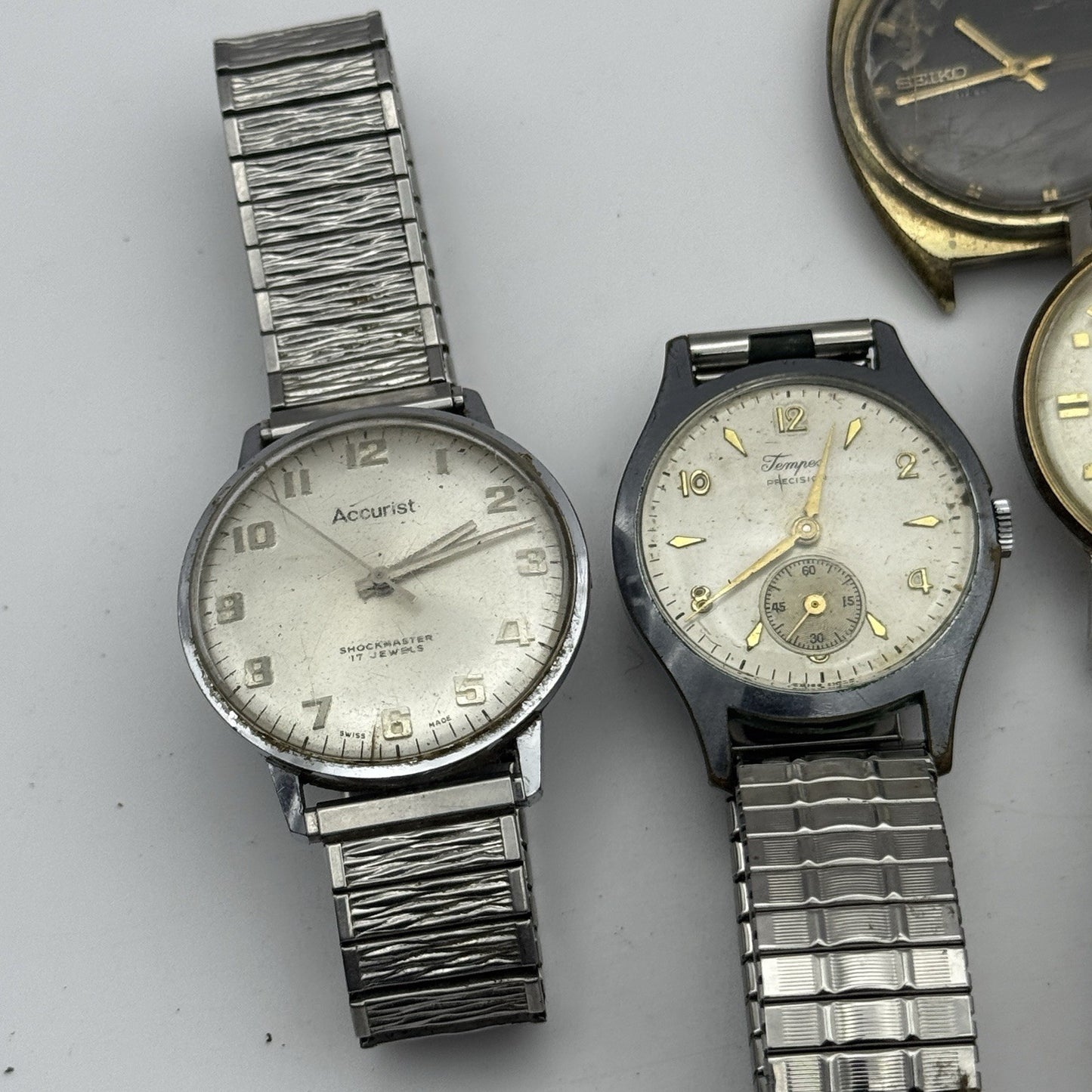 Bundle Of 6 Vintage Men’s Watches Mechanical Wind Up Job Lot Parts Repair Spares