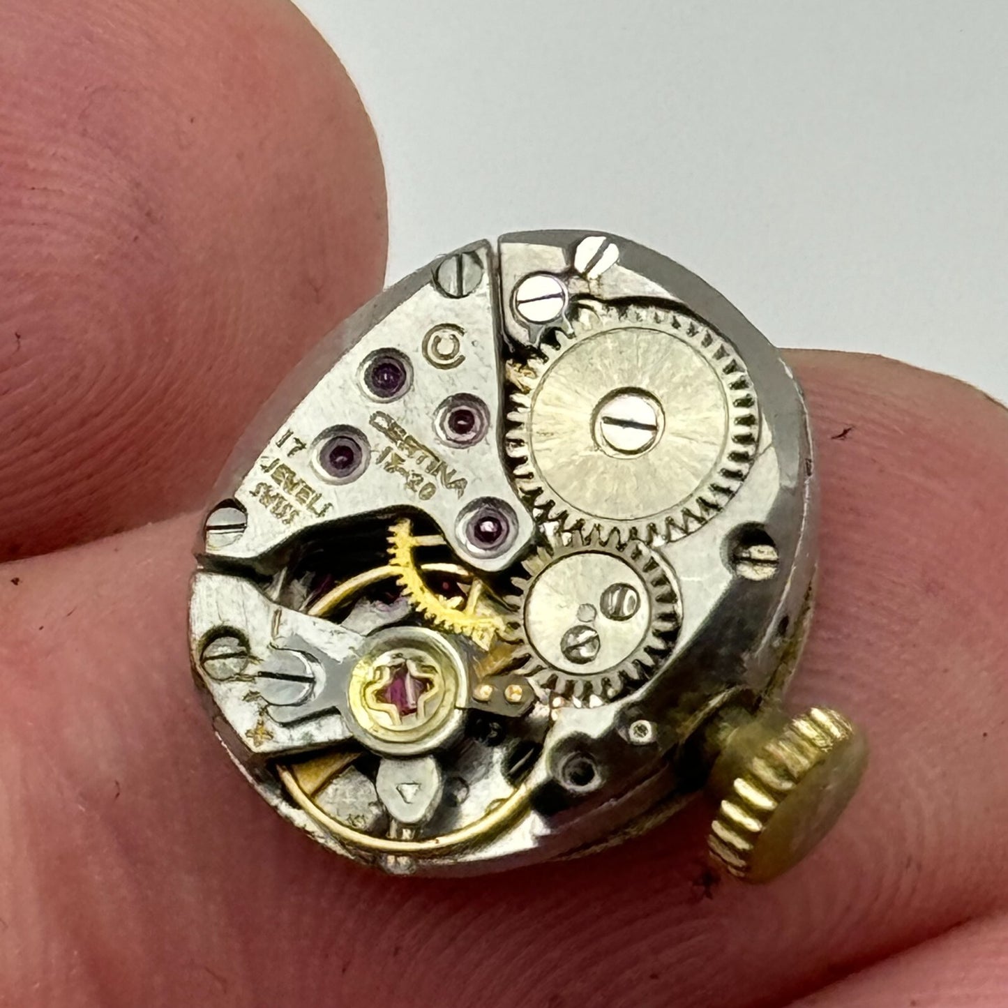 12.7mm Ladies Certina 13-20 Balance Ok Manual Wind Swiss Watch Movement PARTS