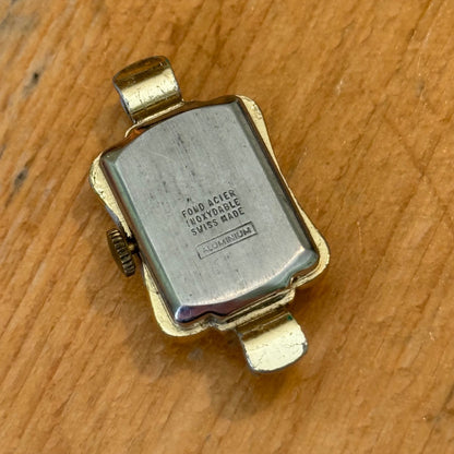 18mm Vintage Halpex 17 Jewels Swiss Aluminium Manual Wind Watch PARTS / REPAIR