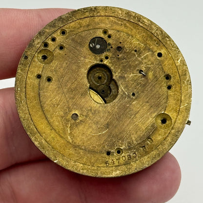 46.8mm Antique Unidentified Key Wound Pocket Watch Movement PARTS REPAIR SPARES