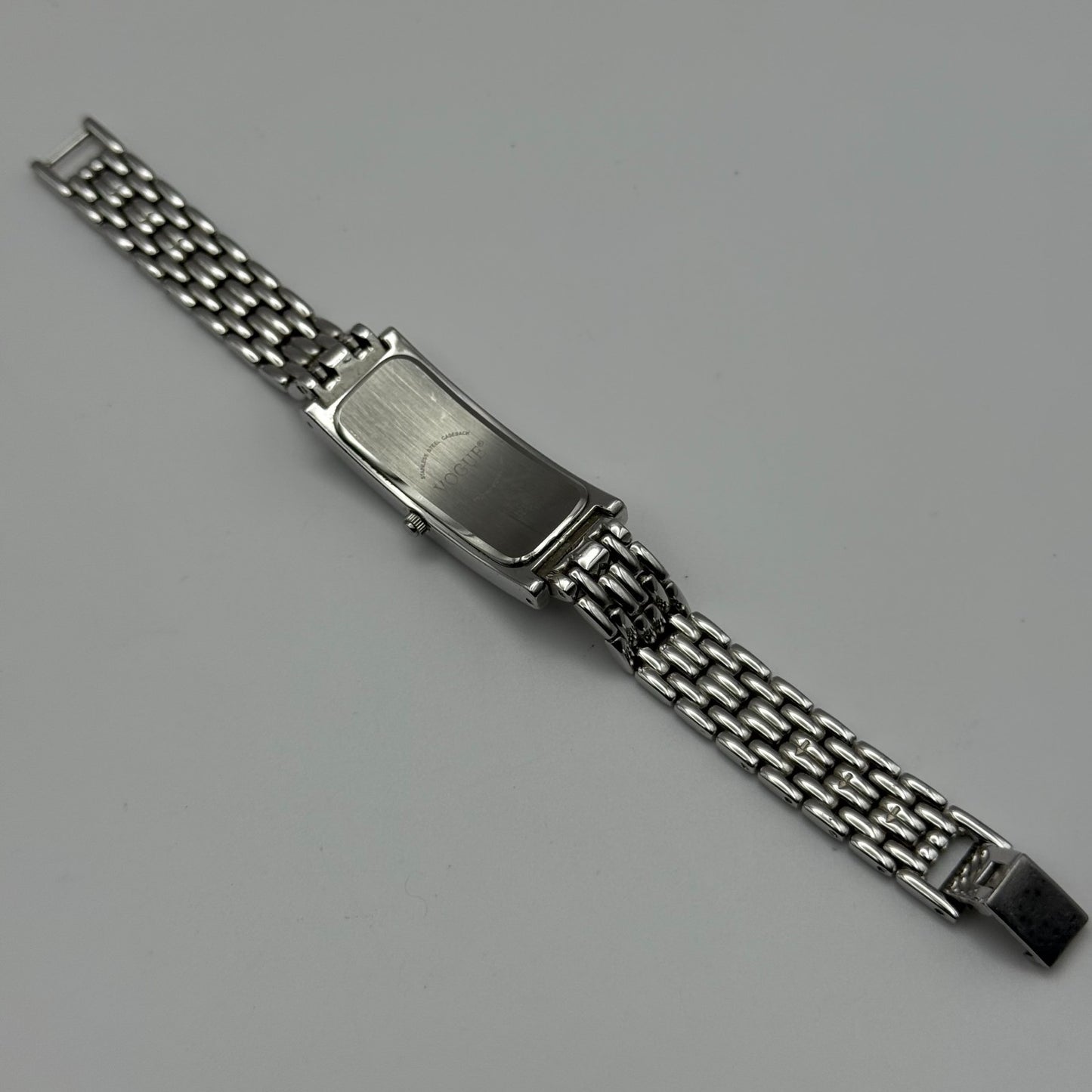 Vogue Ladies Quartz Watch Rectangular Silver Tone Bracelet 16mm PARTS REPAIR