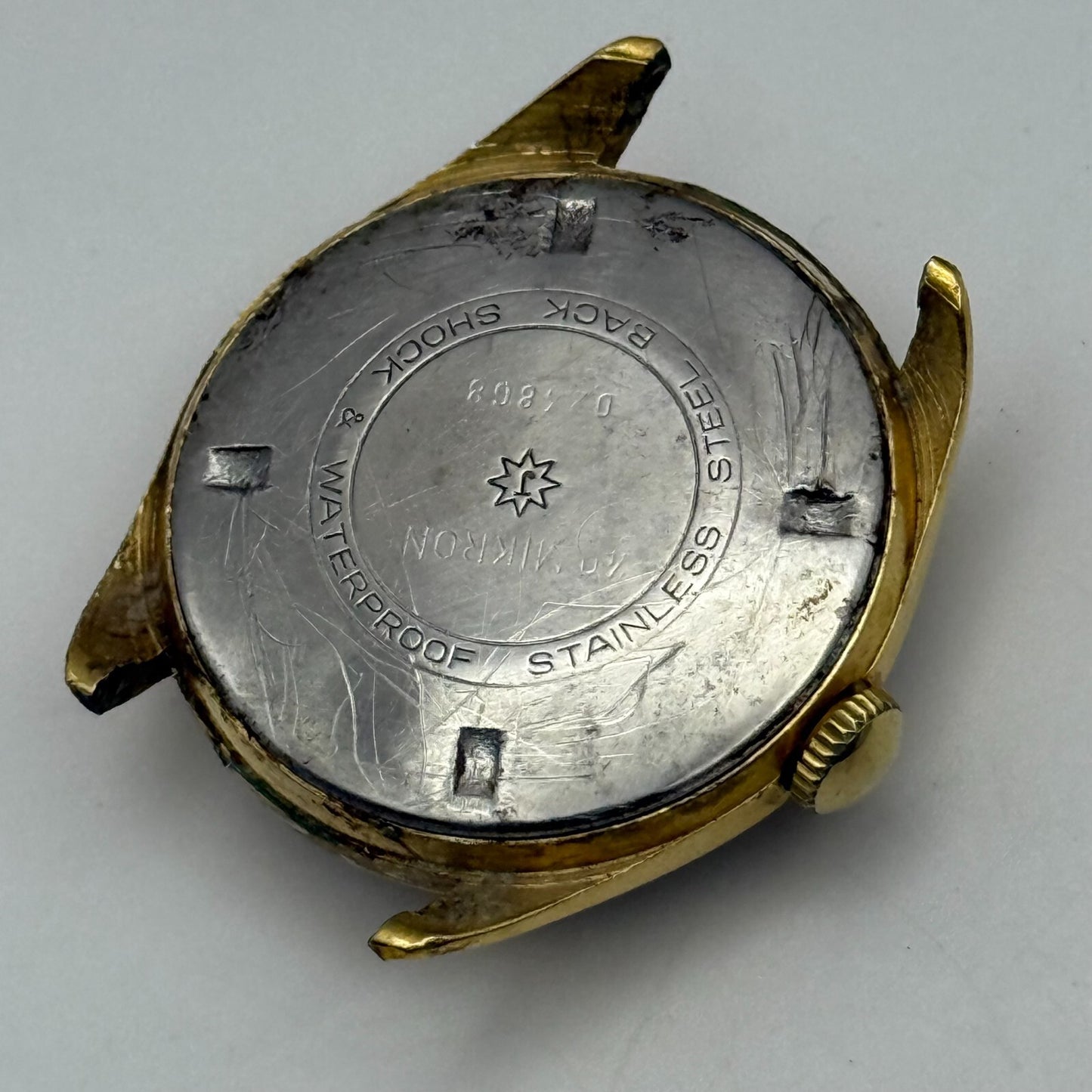 33mm Men’s Vintage Junghans J82 Chronometer Swiss Rare Gold Plated Watch PARTS