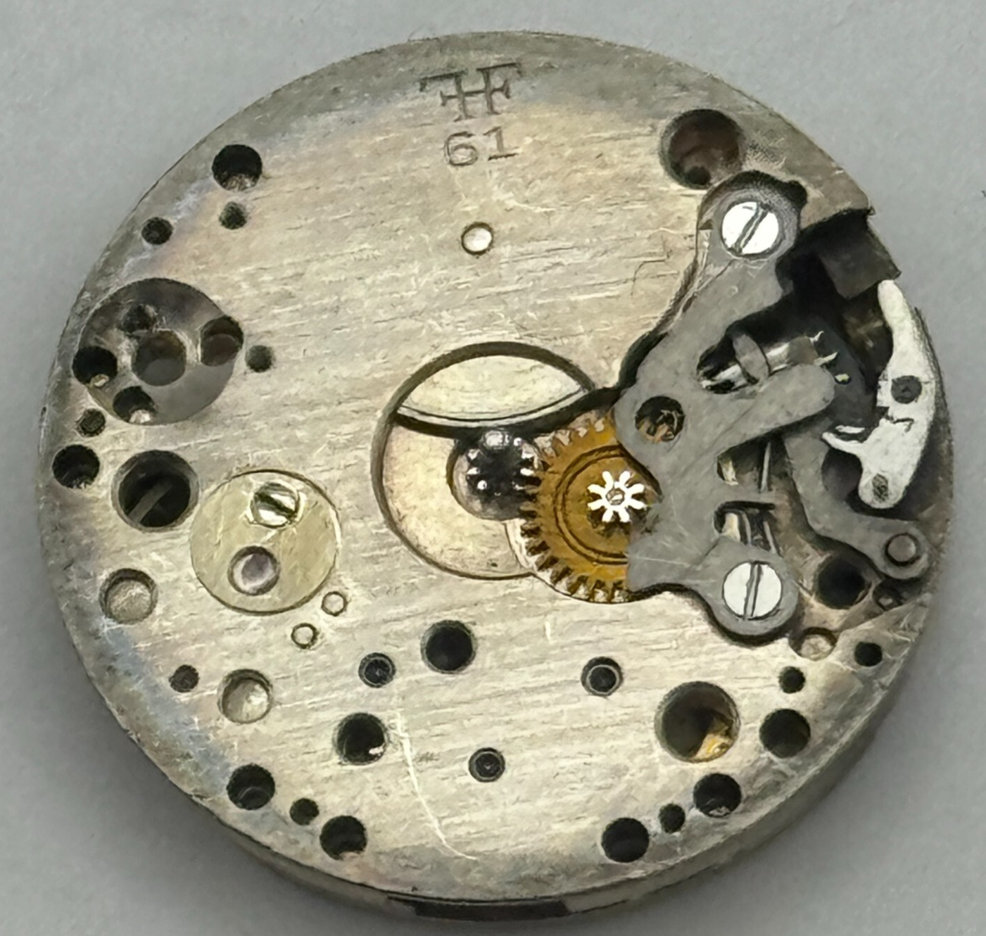 19.7mm FHF 61 Balance Ok Manual Wind Watch Movement Swiss Vintage PARTS SPARES