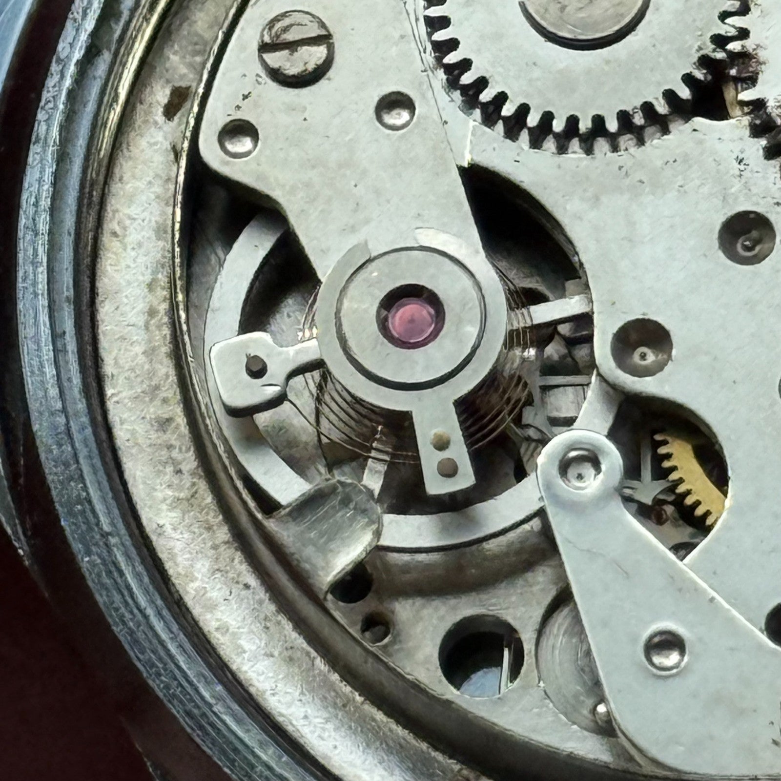 36mm Men's Vintage TV Shape Waterproof Date Swiss Manual Wind Watch PARTS REPAIR