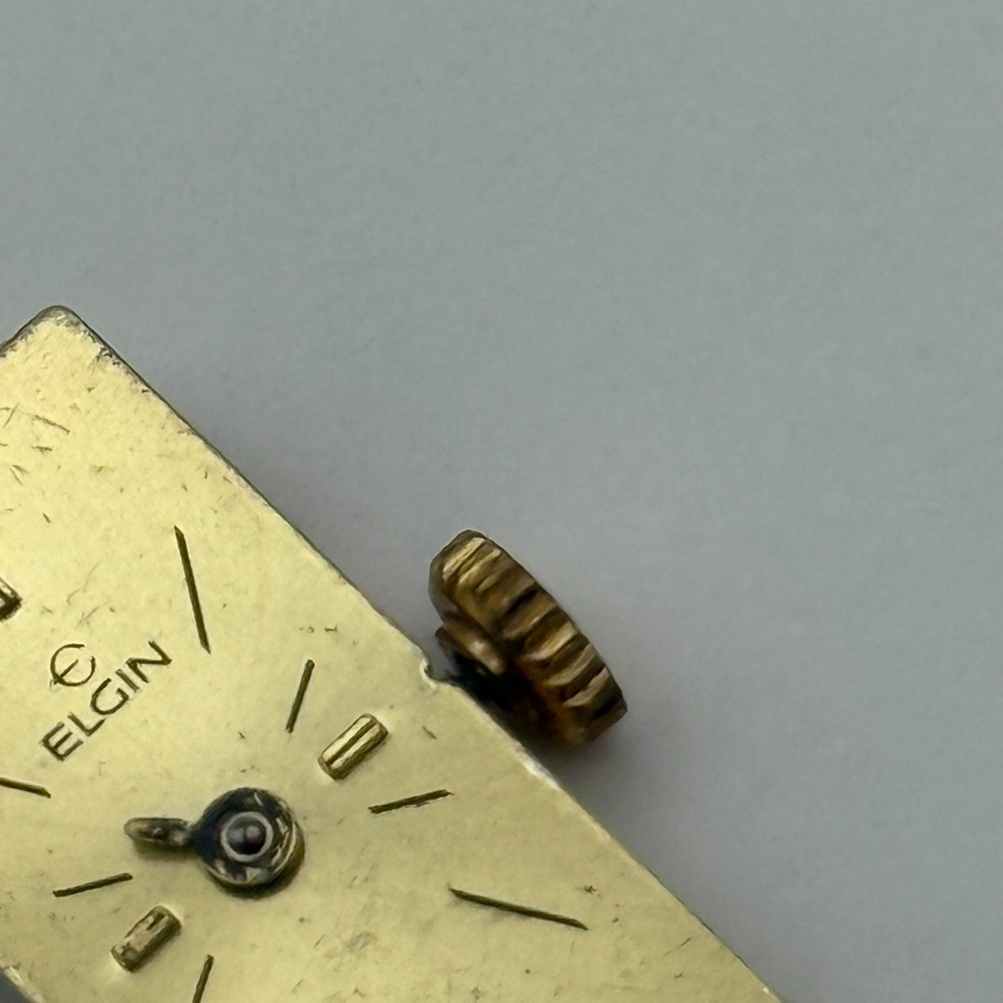 FHF 59-21 Elgin Baguette Watch Movement Manual Wind Vintage Parts Repair 8.8mm