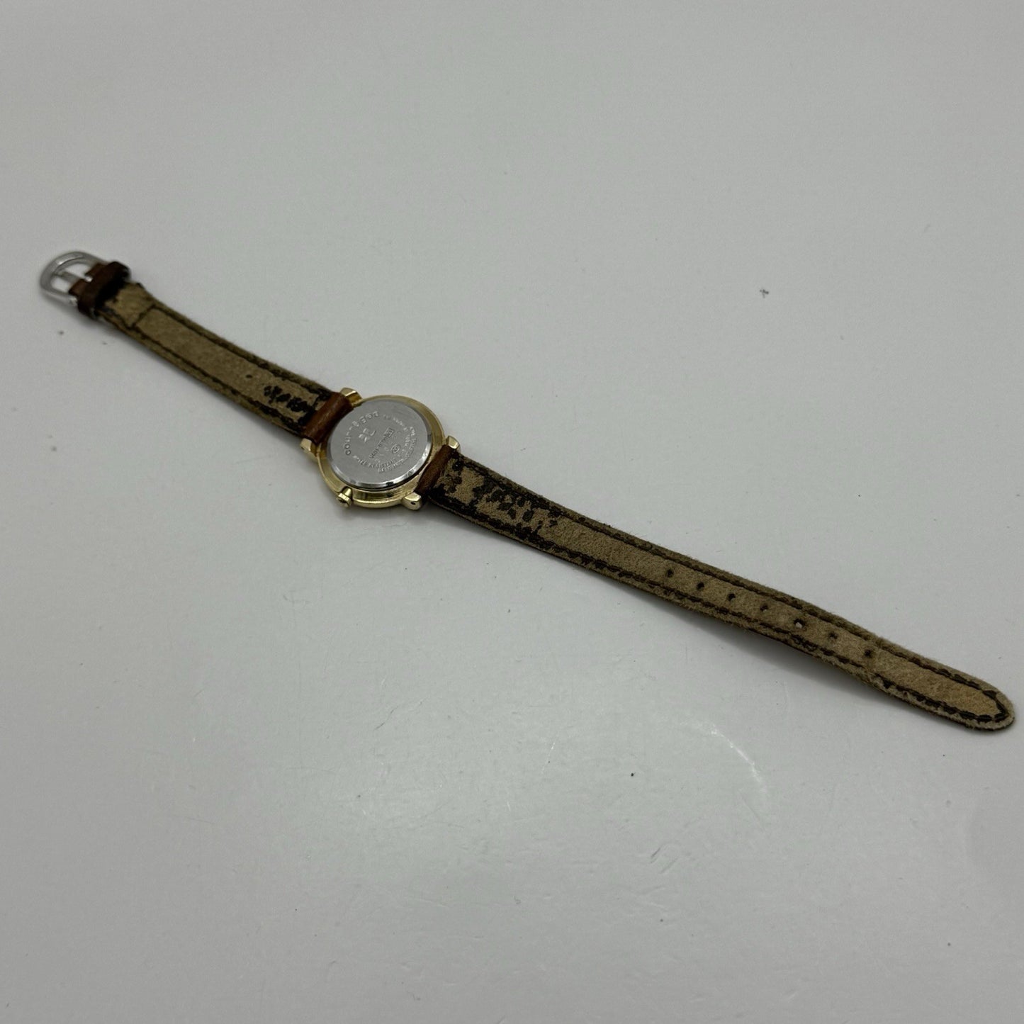 23mm Working Ladies Vintage Courreges Paris V401-0700 White Dial Quartz Watch