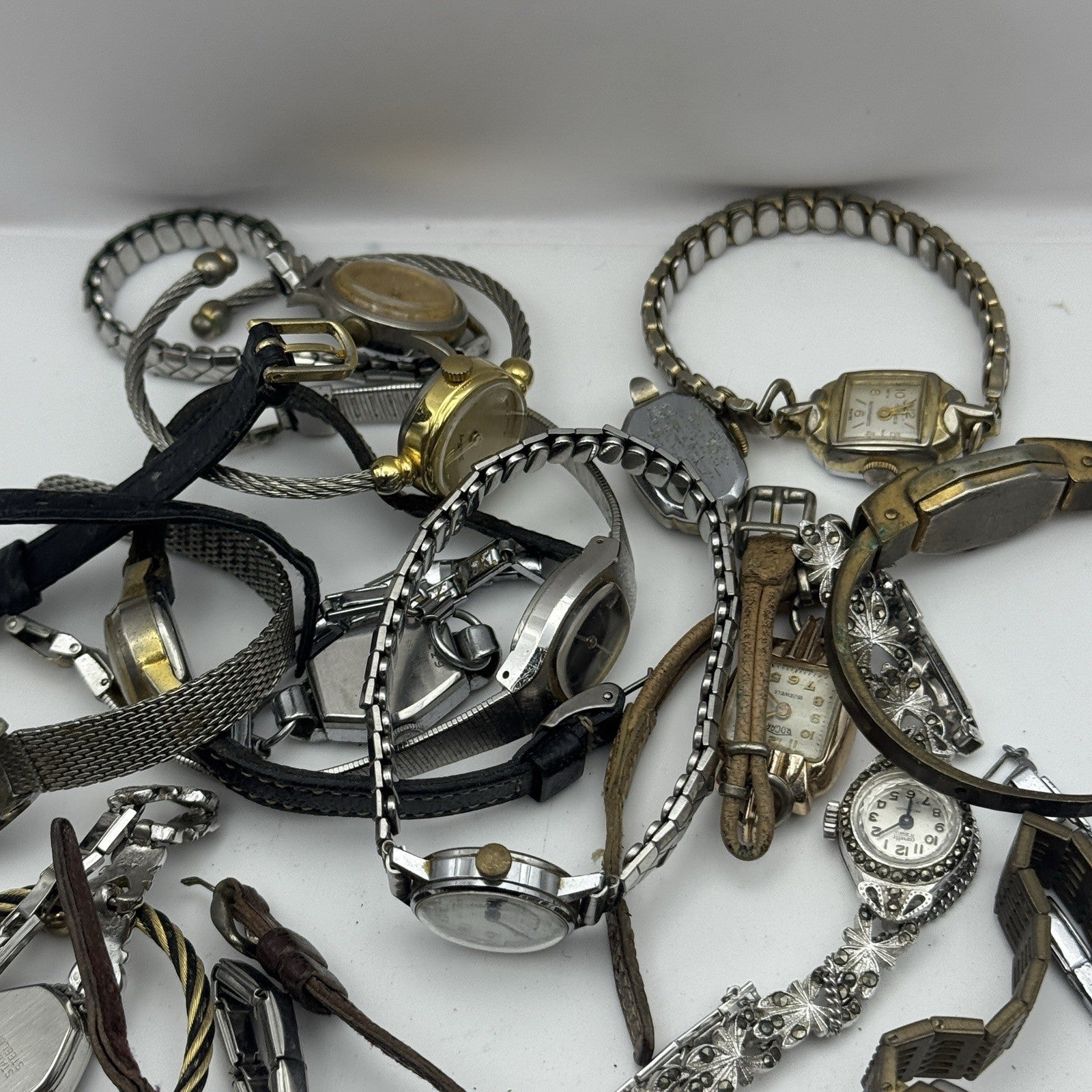 Bundle Of Vintage Ladies Watches Mechanical Wind Up Job Lot Parts Repair Spares