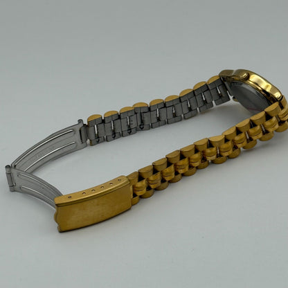 Ingersoll Ladies Quartz Watch Black Date Dial Gold Tone Bracelet Working 25mm