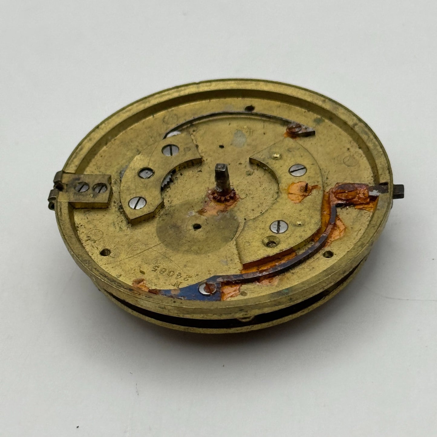Fusee Pocket Watch Movement Antique English Key Wound Parts Repair Spares 45.9mm