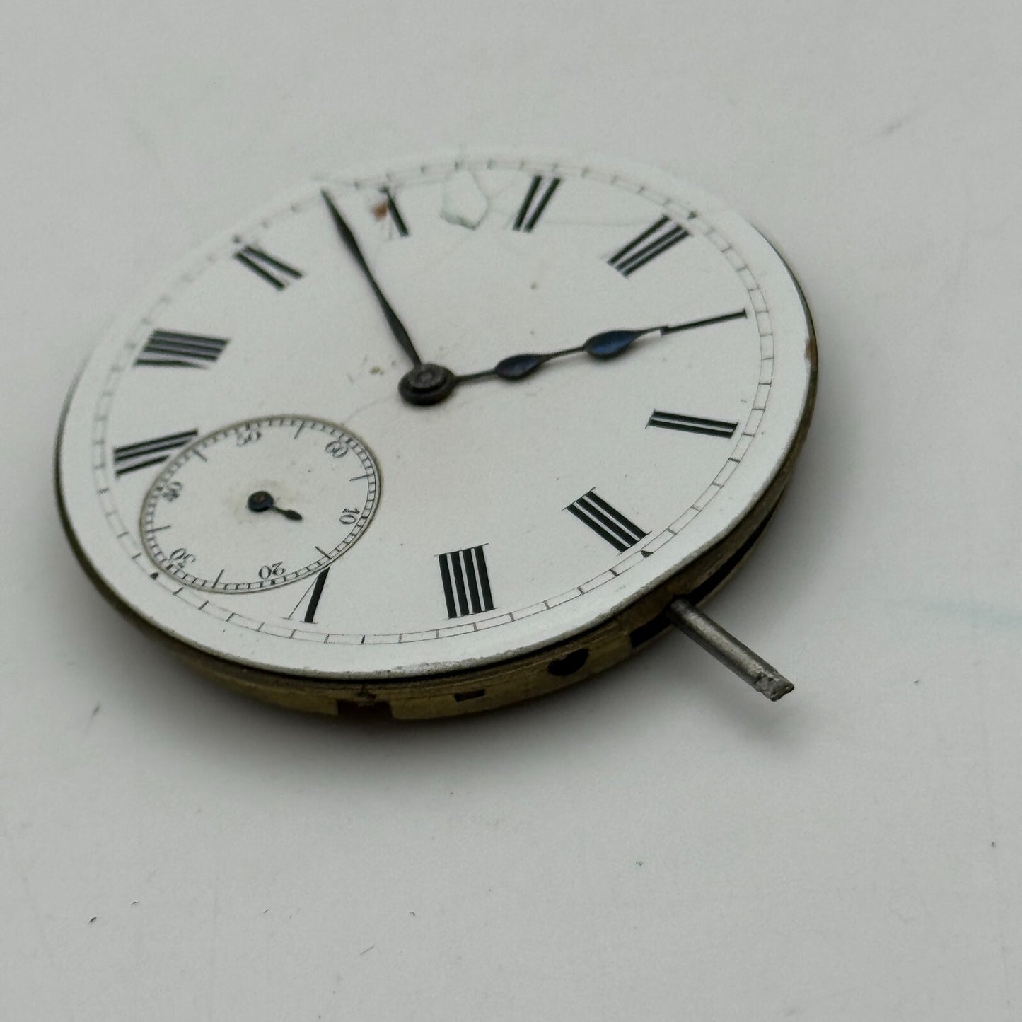 41.7mm Unidentified Quality Thin Vintage Open Face Pocket Watch Movement PARTS